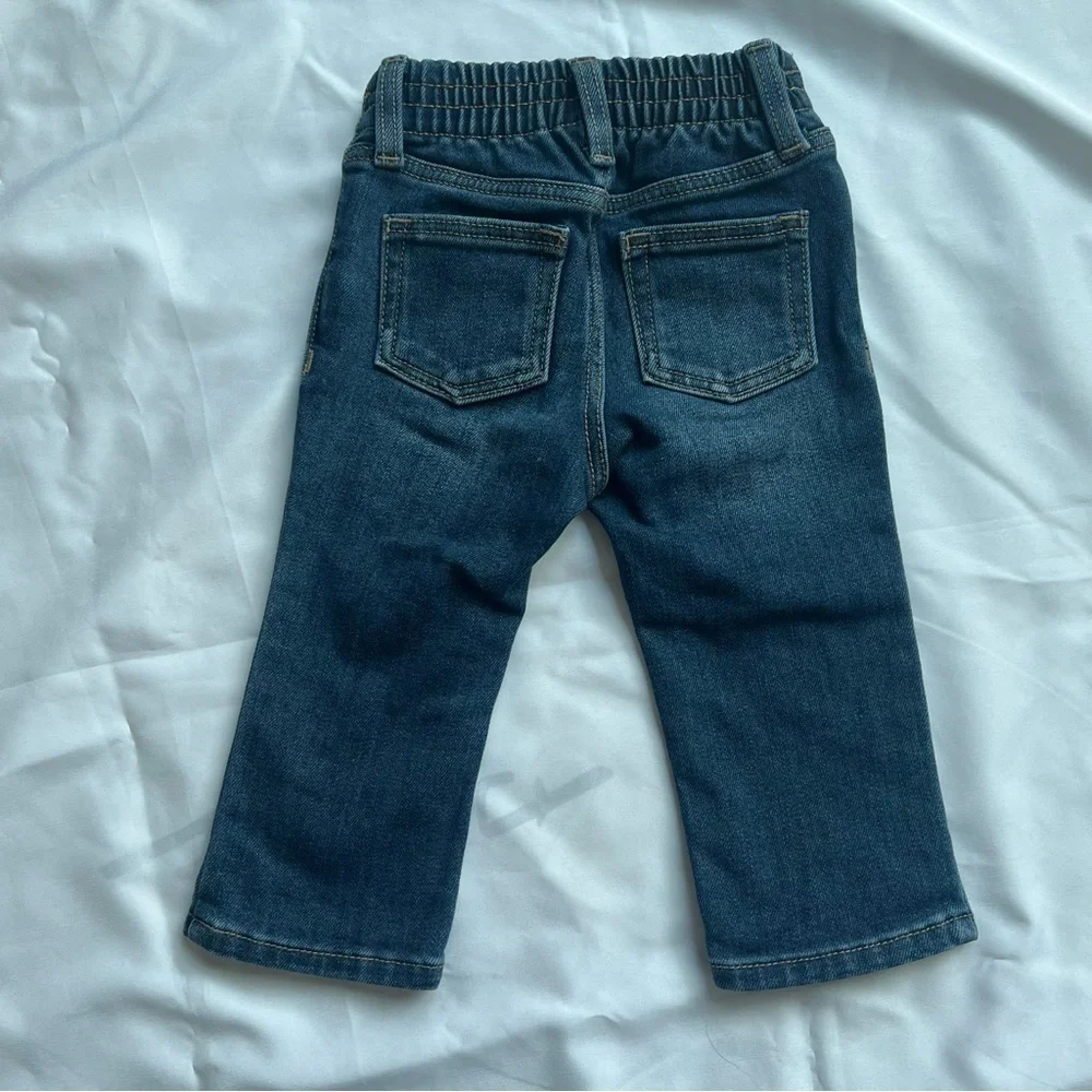 Old Navy Dark Denim Elastic Wait Jeans Size 6-12 Months